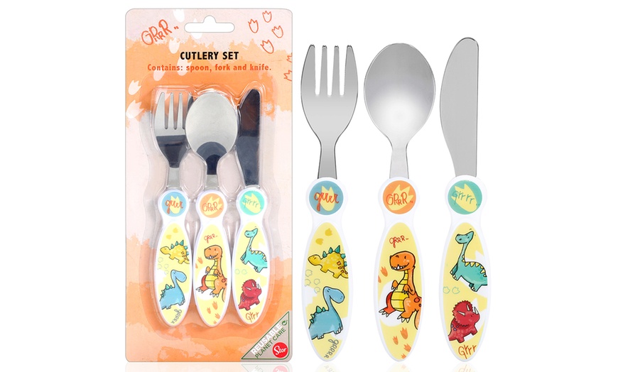 Image 16: Three-Piece Kids' Cutlery Set