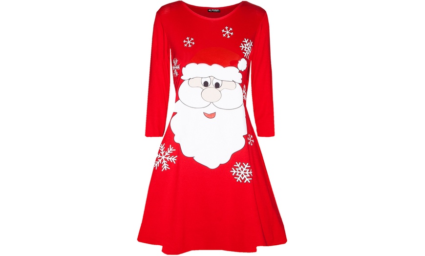 Image 9: Oops Christmas Theme Swing Dress