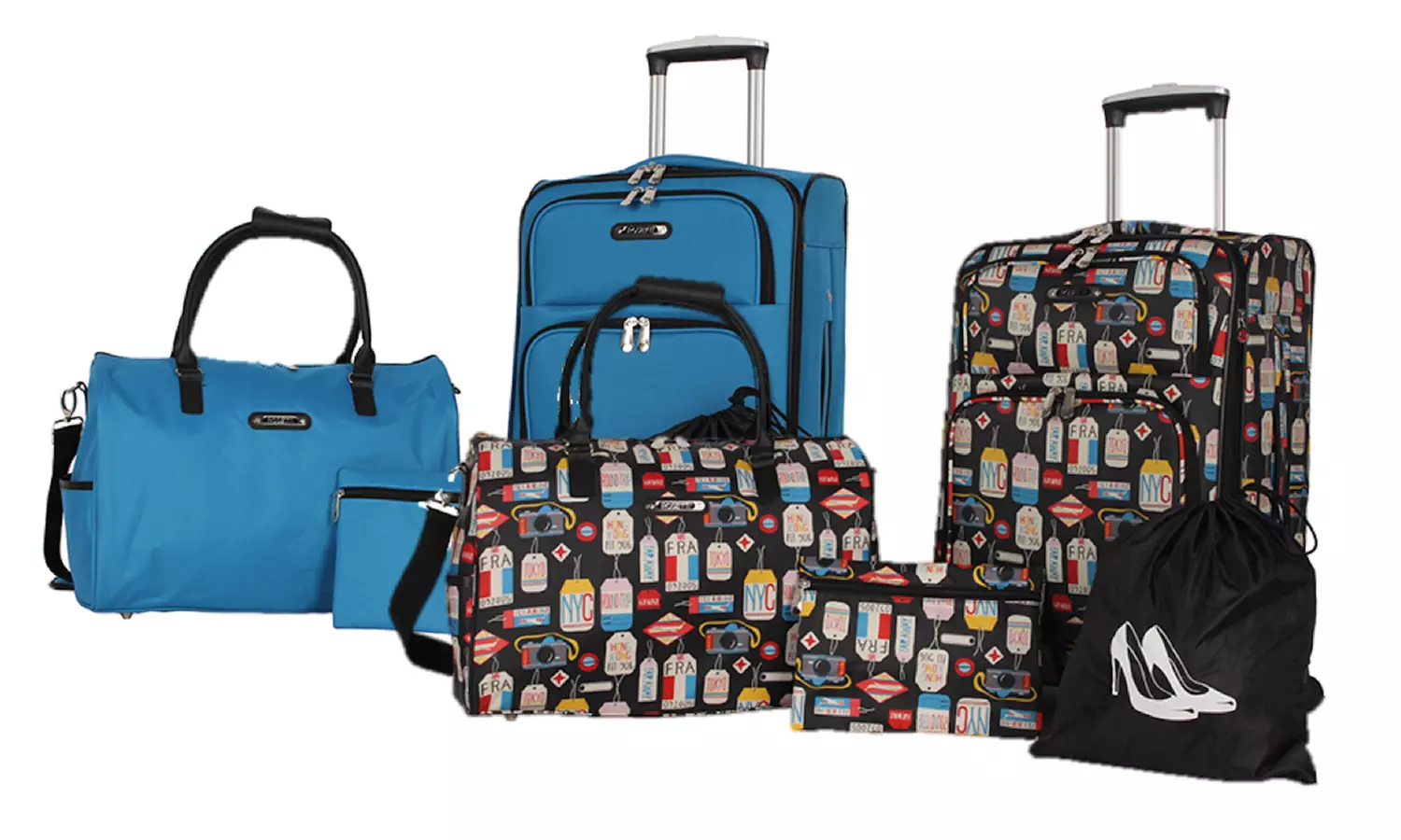 Rosetti Weekend Getaway Expandable Spinner Luggage Travel Set (4-Piece) - Primary Image