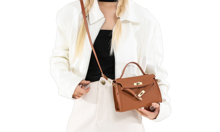 Image 12: Mini Birkin-Inspired Crossbody Bag