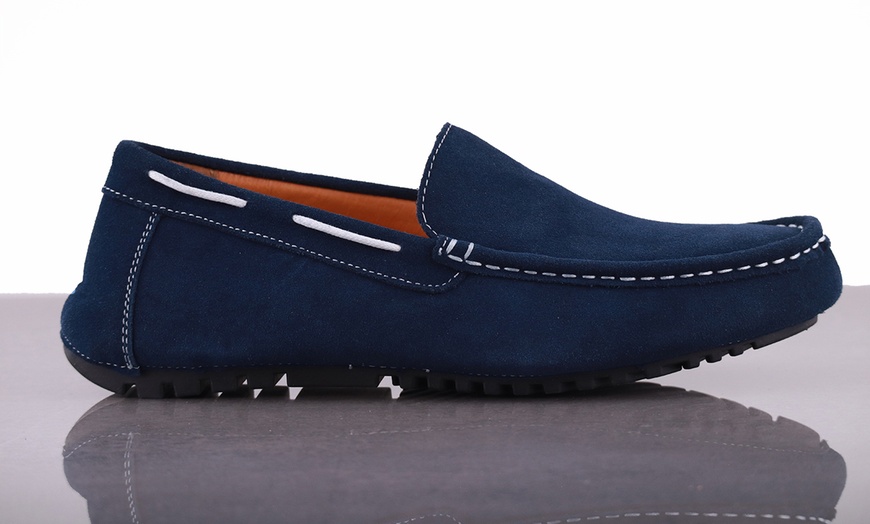 Image 7: Men's Leather Suede Loafers