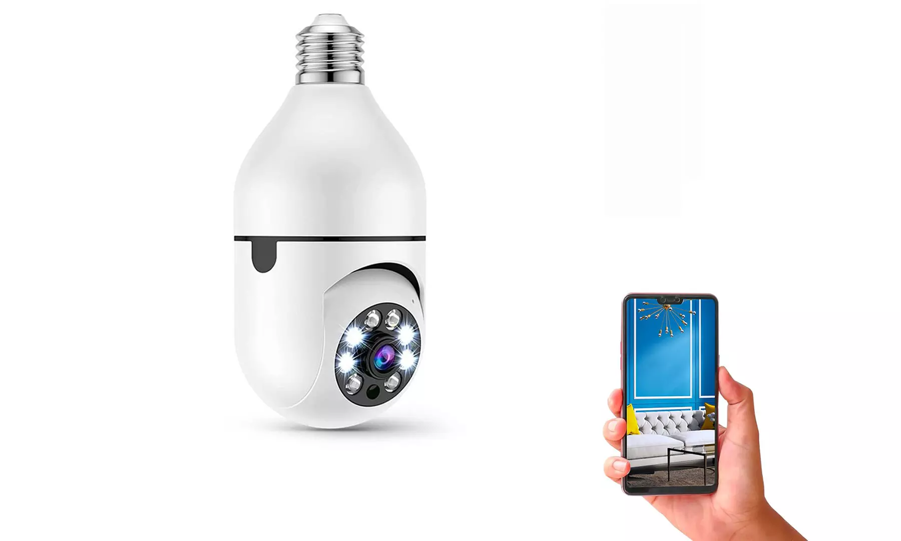 Glühbirnen-Überwachungskamera mit WiFi und App-Steuerung