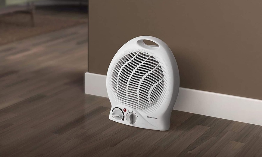 Image 1: Aspect Fan Heater 2000W - Low Energy, Upright, 2 Heat Settings 