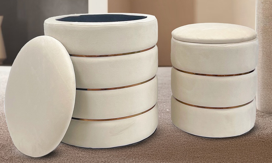 Image 2: Coppia di pouf Romeo e Giulietta