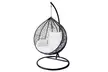 Alivio Rattan Effect Hanging Basket Egg Chair with Cushions - Second Medium
