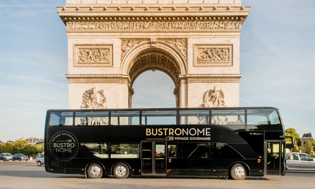 Déjeuner en 4 Services avec 1 coupe de champagne ou dîner en 6 Services pour 1 pers dès 69,90€  Bus Restaurant Insolite