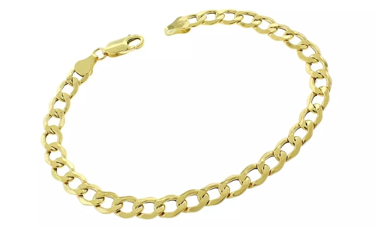 Italian 10K Gold 6.5MM Cuban Chain Bracelet - Primary Image