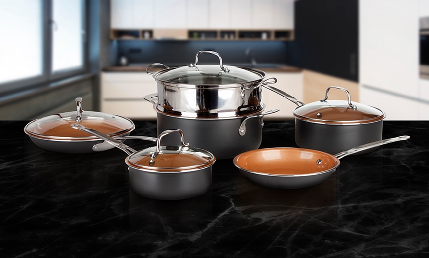 Image 2: Ten-Piece Aluminium Cookware Set