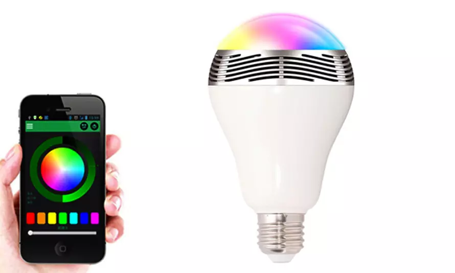 2 in 1 Color Changing Smart Light Bulb and Bluetooth Speaker - Primary Image