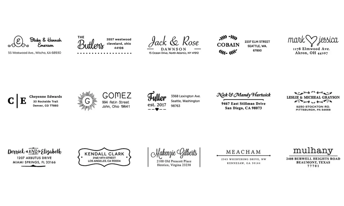 Mason Row Custom Rectangular Self-Inking Stamp - Second Medium