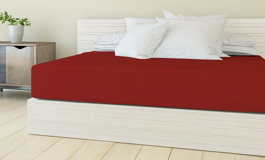 Image 6: Lenzuolo sotto con angoli in microfibra Made in Italy