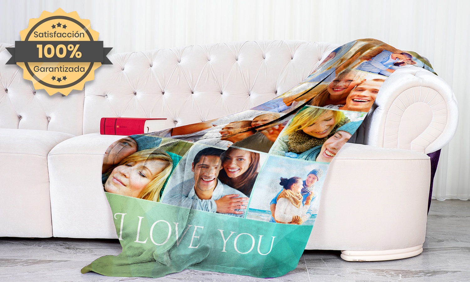 Manta personalizable de lana o con tacto visón en tamaño a elegir