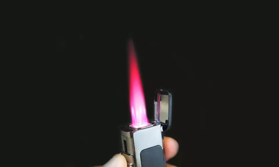 Quad Torch Lighter with Retractable Punch Cutter - Second Medium
