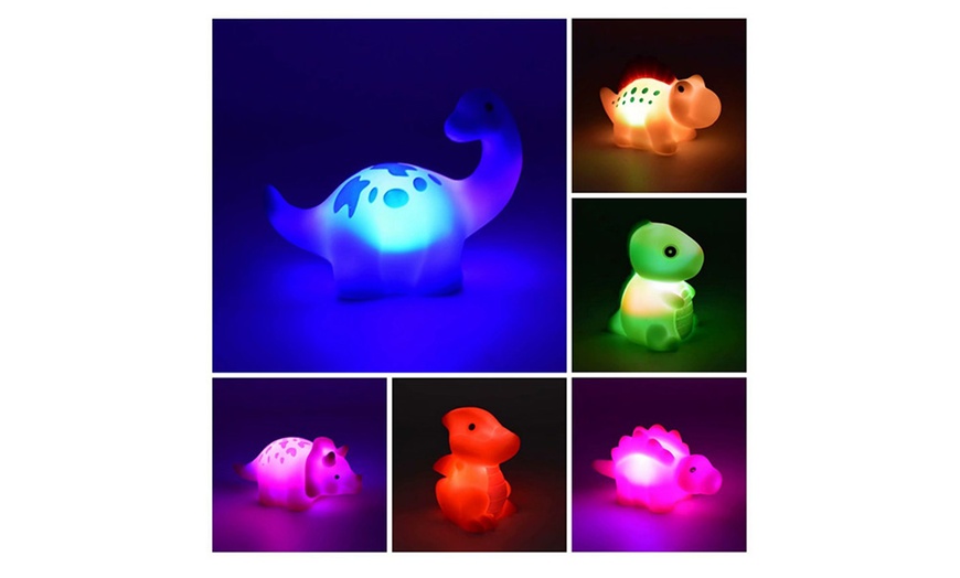 Image 4: Kid's Bathroom Light Up Touch Sensor Dinosaur Toy