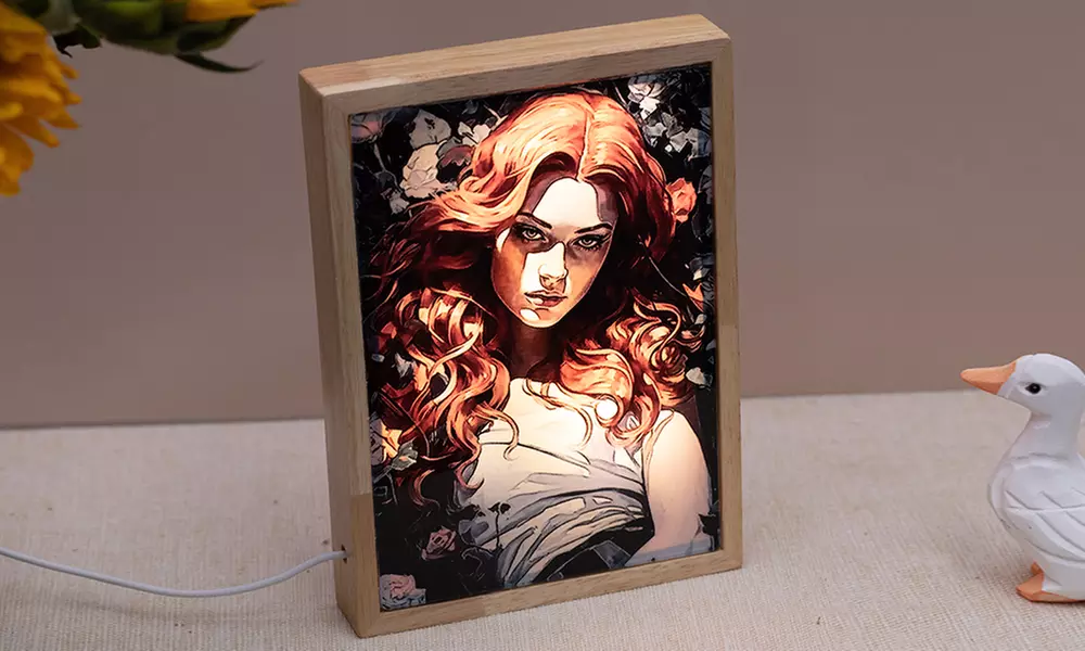 Foto-Lichtgemälde mit LED-Rahmen