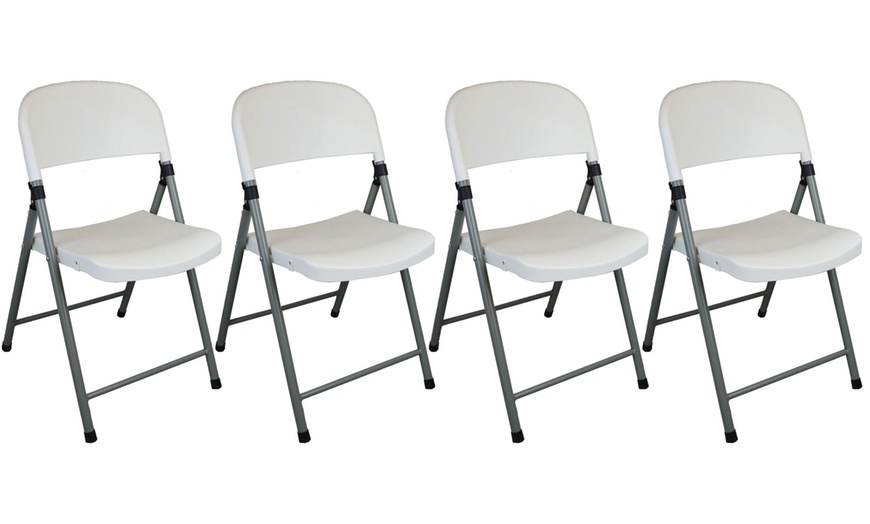 Image 4: Two, Four or Six Heavy-Duty Folding Plastic Chairs With Free Delivery