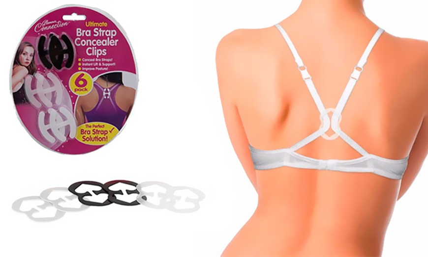 Image 1: Bra Strap Clips Six-Pack