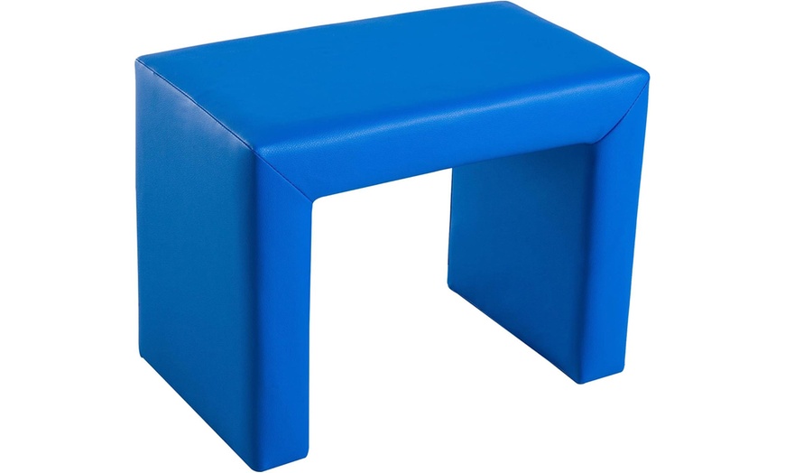 Image 3: HomCom Kids' Mini Sofa Two-in-One Table Chair Set