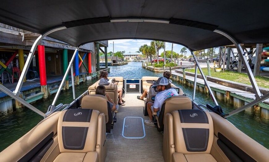 Image 2: Luxury Tritoon Boat Rentals and Group Excursions
