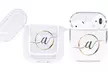 Pink Box Full Protective Airpods 1 & 2 Case with Font Initial (LED Visible) - Second Medium