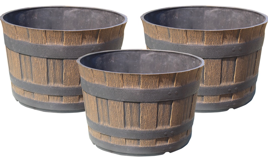 Image 3: Up to Five Cottage Barrel Garden Planters