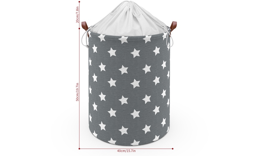 Image 47: Vinsani Drawstring Laundry Basket