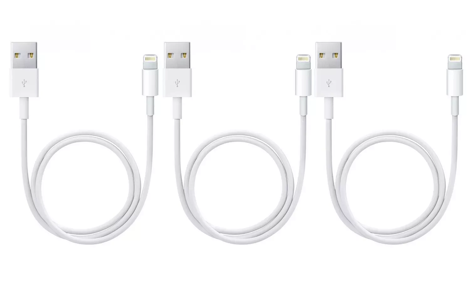 Lot 3 cables compatible avec iPhone 2m, 3m - Second Medium