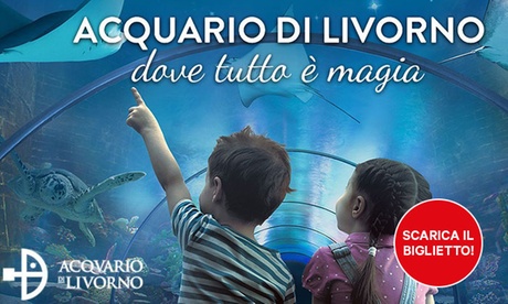 Ingresso all'Acquario di Livorno per una persona (sconto 44%)