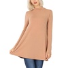Image 4: Haute Edition Women's Long Sleeve Mock Neck Top. Plus Sizes Available.