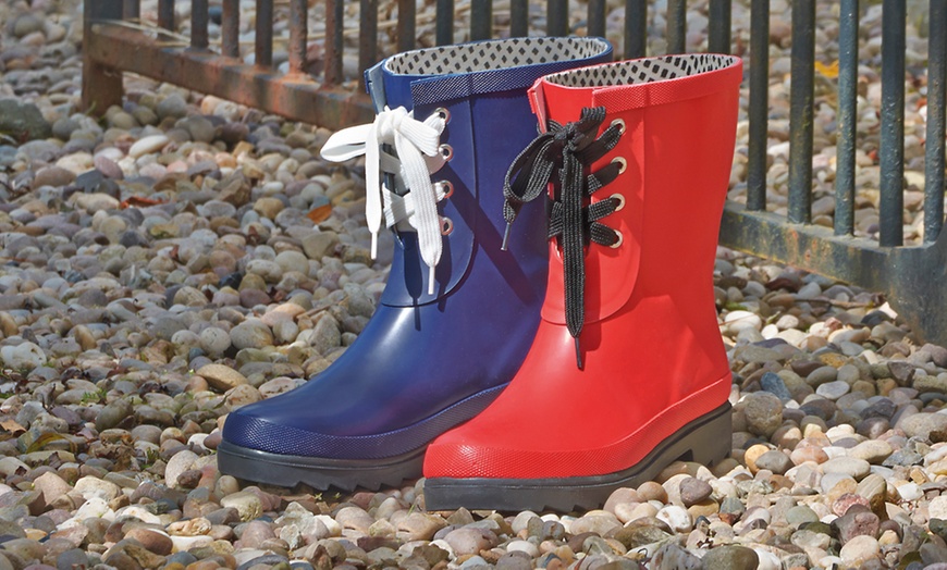 Image 1: Women’s Lace-Up Wellies