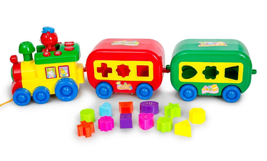 Image 4: Musical Puzzle Train Set - Educational Toy with Lights and Sounds