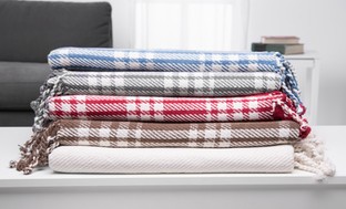 Wexley Home Cotton Plaid Throws (2-Pack)