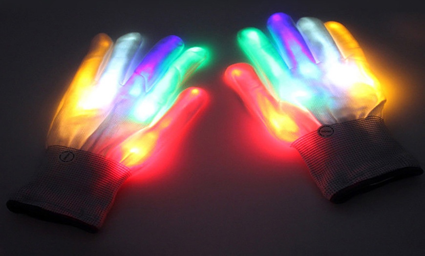 Image 1: Light up Skeleton Gloves 