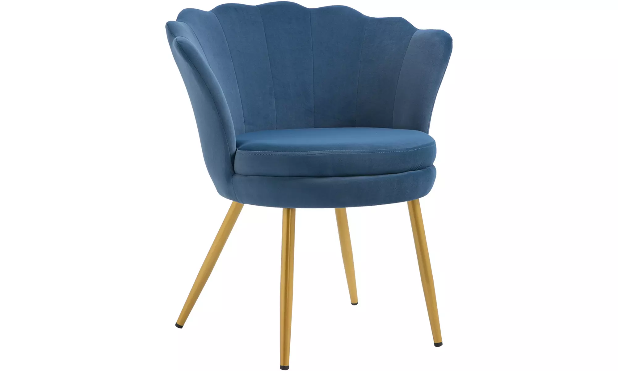 Poltrona in velluto a conchiglia