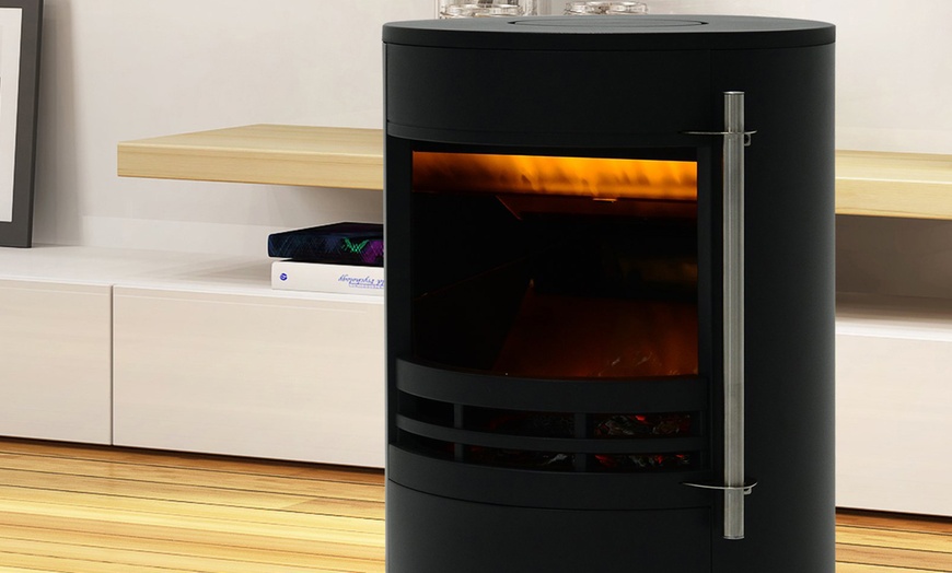 Image 46: HomCom Indoor Fireplace Heater