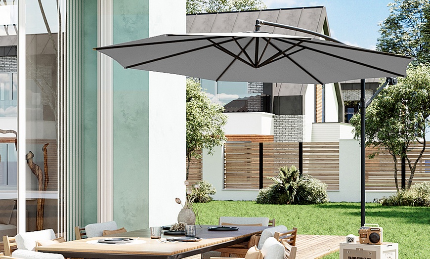 Image 8: Outdoor 3M Large Cantilever Parasol