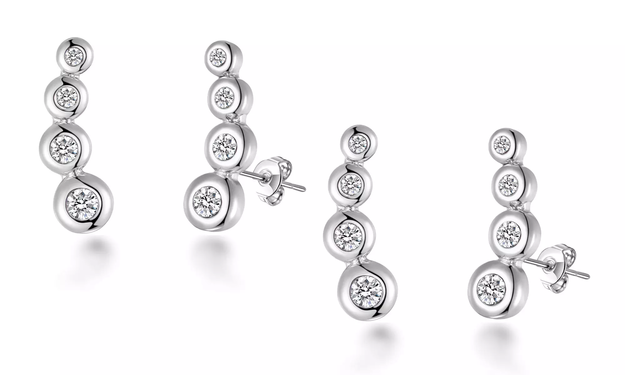 One or Two Pairs of Philip Jones Climber Earrings with Crystals from Swarovski® - Image 6