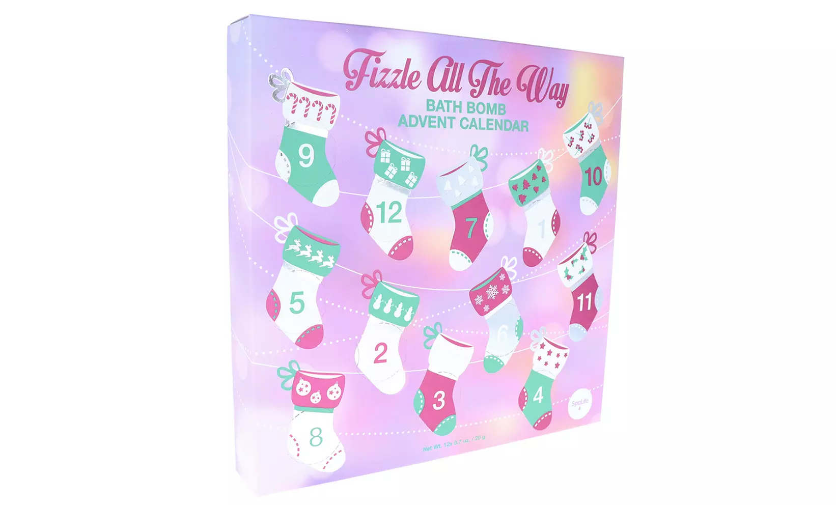 Spa Life Fizzle All The Way Bath Bomb Advent Calendar (12-Day) - Primary Image