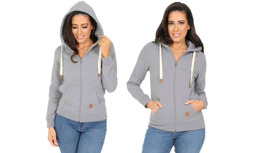 Image 12: Blu Apparel Full Zip Hoodie for Women in Assorted Colours and Sizes