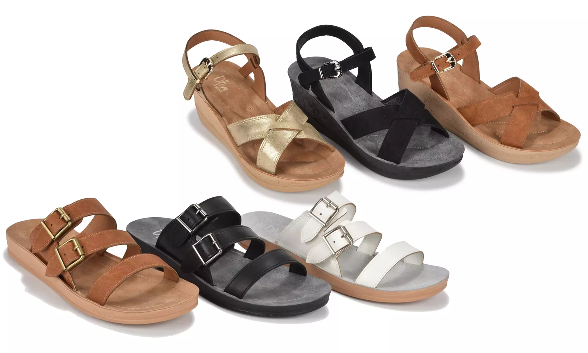 Olive Street Comfort Wedge Sandals  | Groupon Exclusive - Primary Image