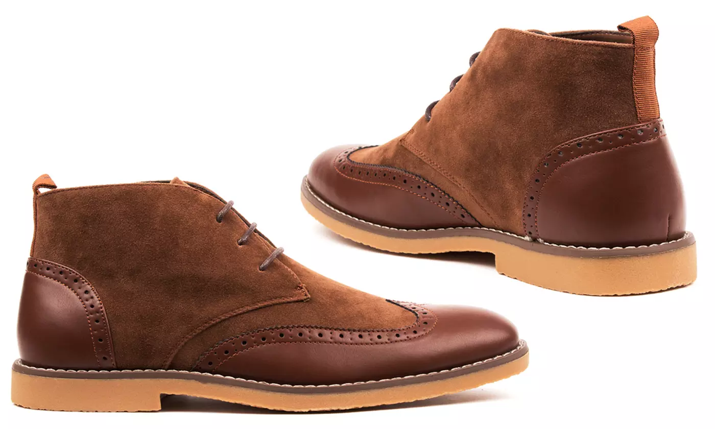 Royal Men's Wingtip Two-Tone Desert Boots - Second Medium