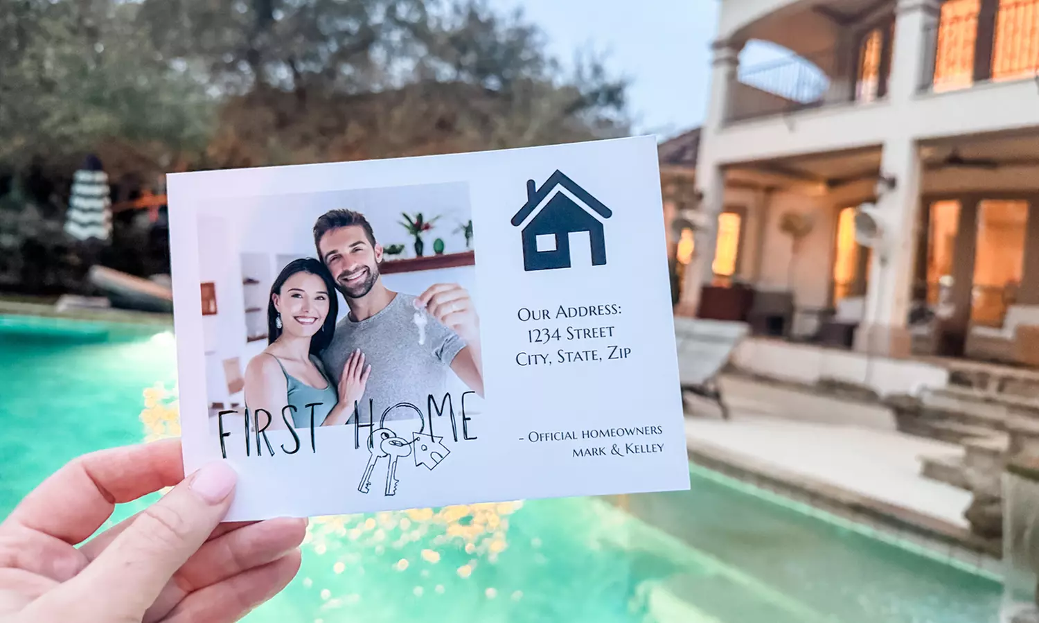 Custom Double-Sided Just Moved Announcement Cards, 24–200 with Envelopes Included