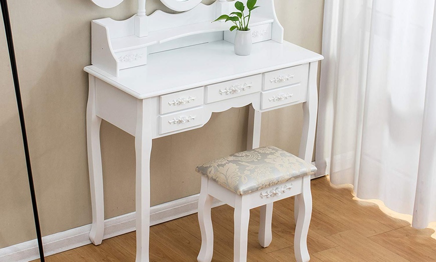 Image 2: Vanity Dressing Table Set