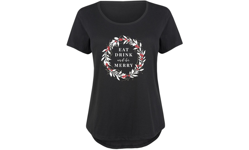 Image 8: Instant Message: Women's Rustic Christmas Tees. Plus Sizes Available.