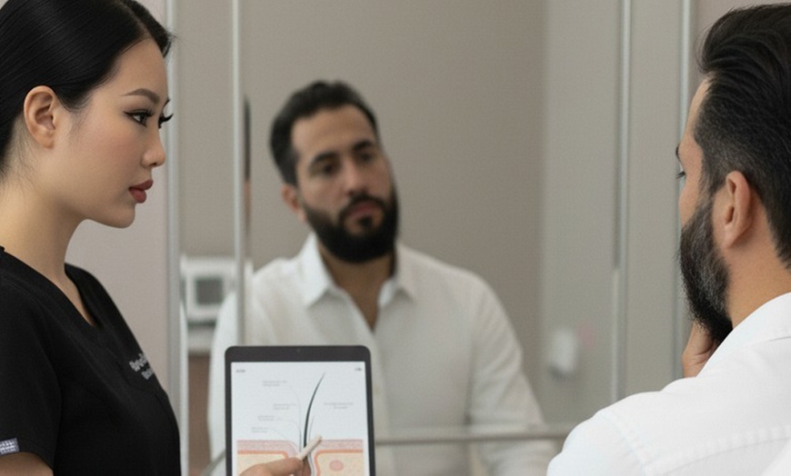 Image 2: PRP Beard or Hair Restoration Packages with Microneedling Options