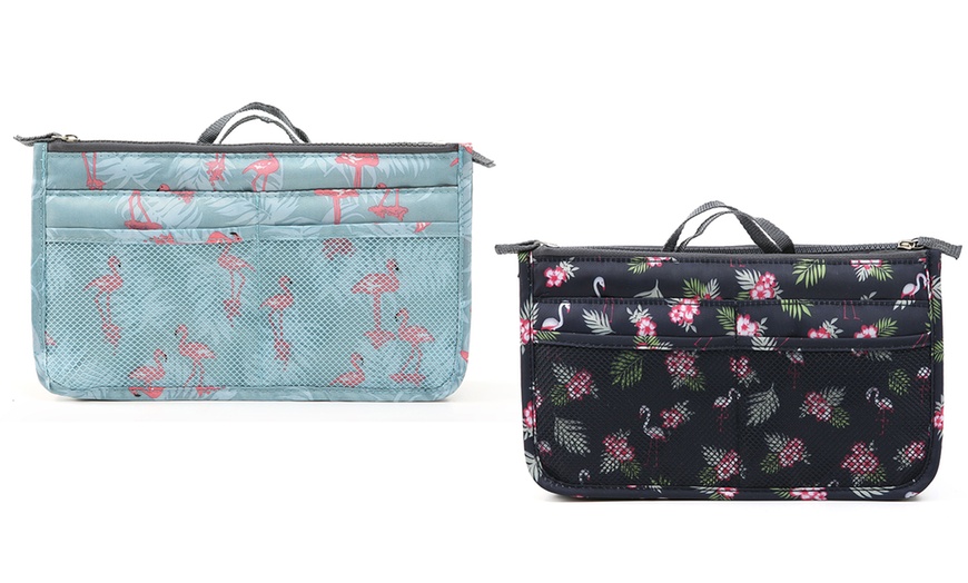 Image 22: Flamingo Design Handbag Organiser