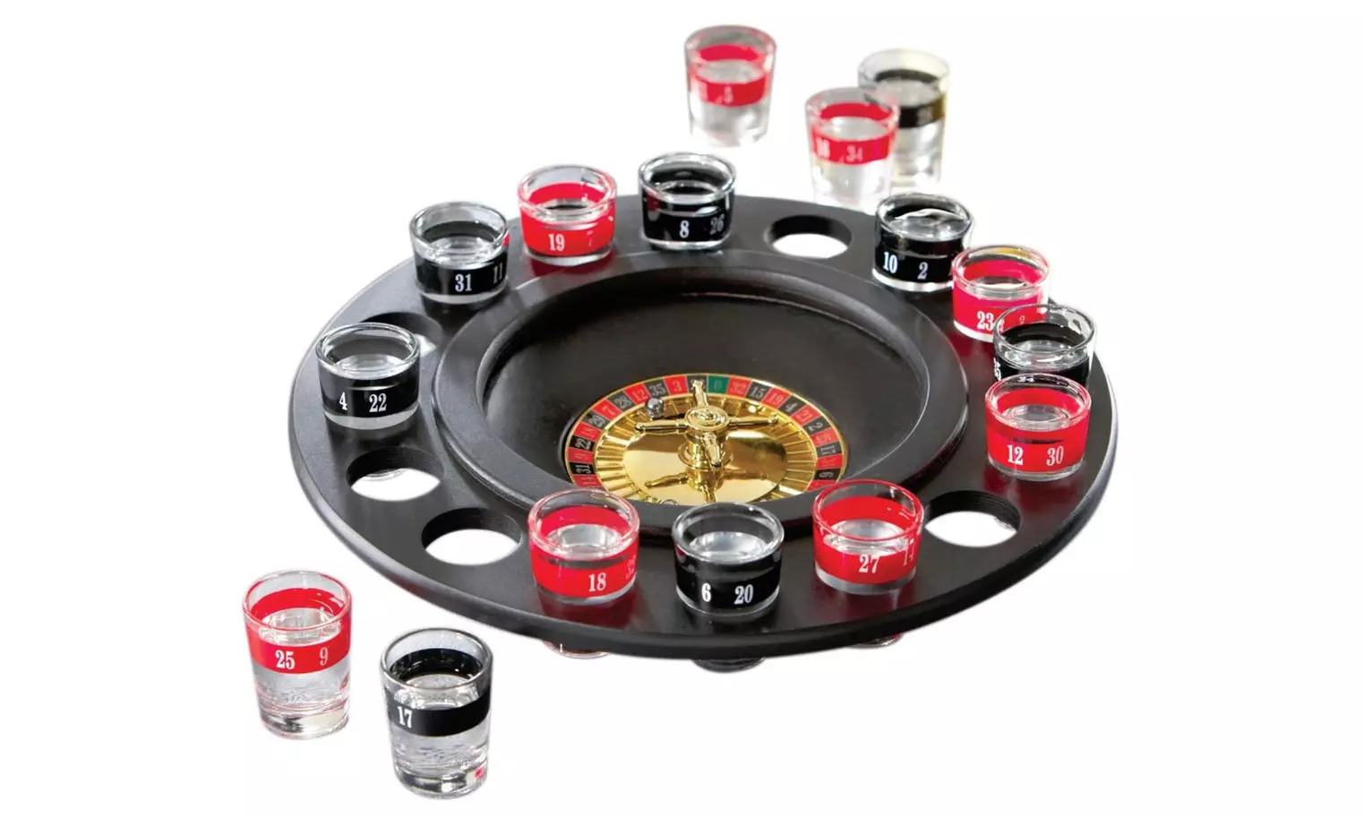 Jeu de roulette à boire avec 16 verres - Primary Image