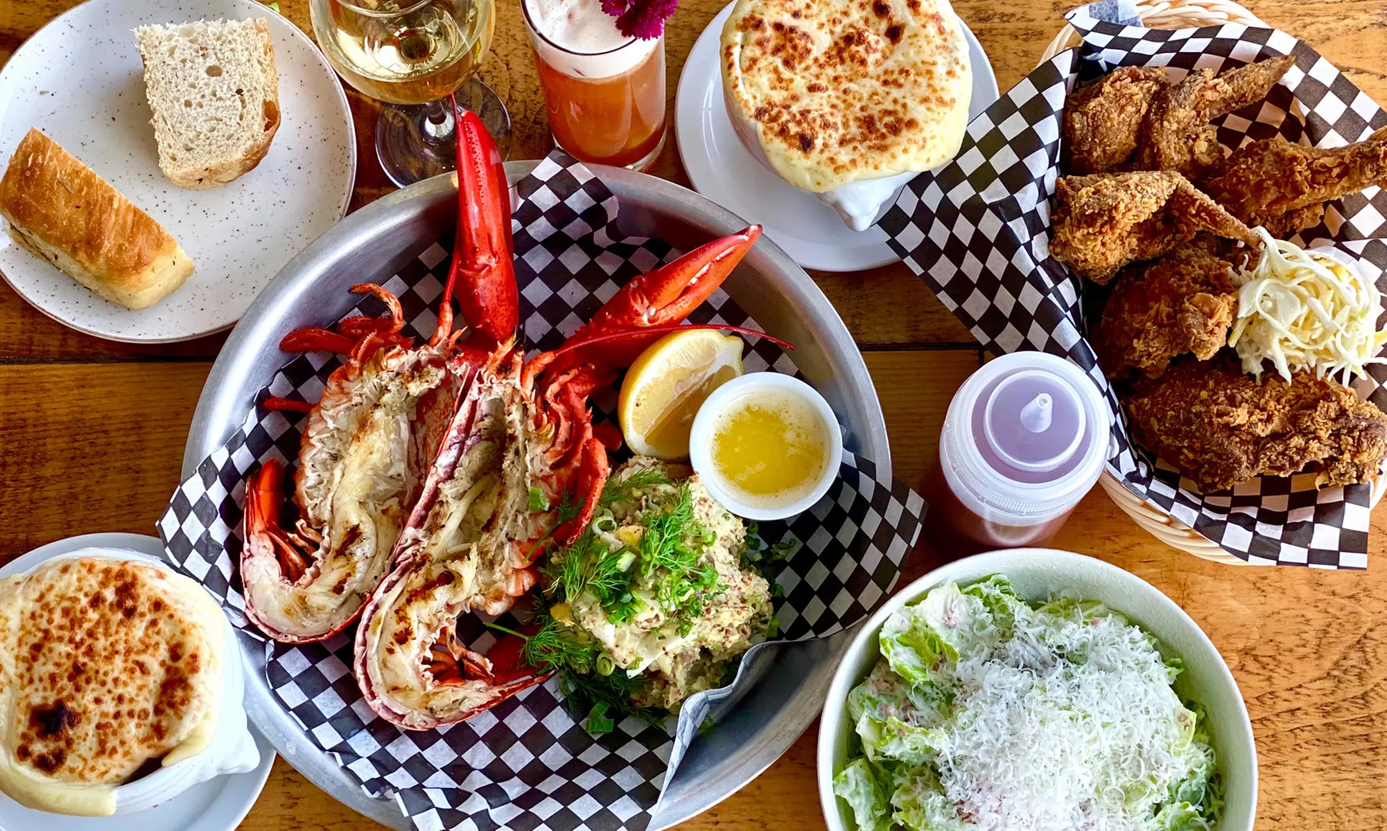 Chicken & Lobster Picnic Dinner for Two or Four at Umbrella Bar (Up to 44% Off) - Primary Image