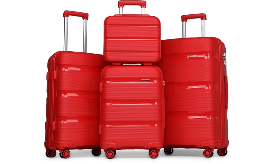 Image 17: One or Four Hard Shell Suitcases with 360° Swivel Wheels