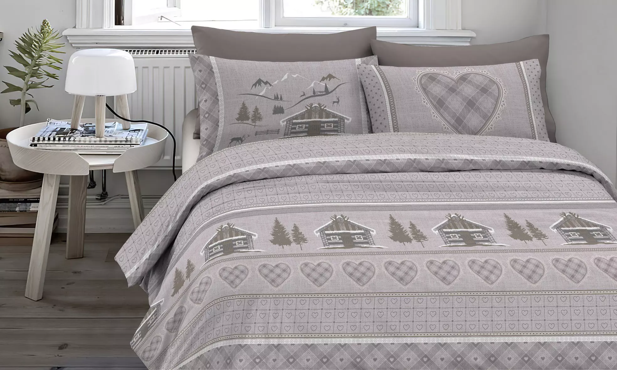 Parure copripiumino in Flanella Chalet